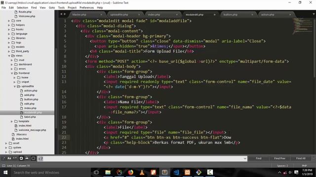 Tutorial Upload File di Codeigniter Part III- Edit File Upload LIVE CODE смотреть онлайн