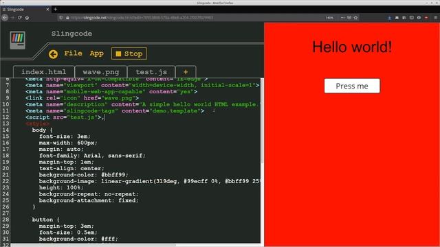 Slingcode online code editor смотреть онлайн