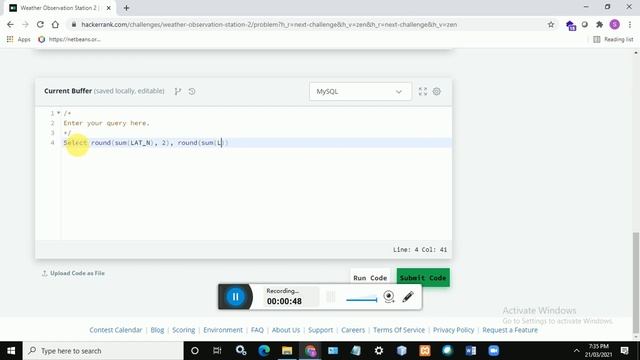 Weather Observation Station 2 | SQL HackerRank Solution смотреть онлайн