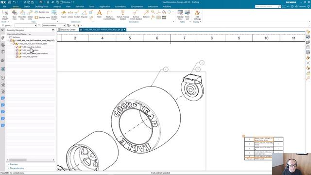 Siemens NX CAD - Drawing Parts List and Auto Balloon смотреть онлайн