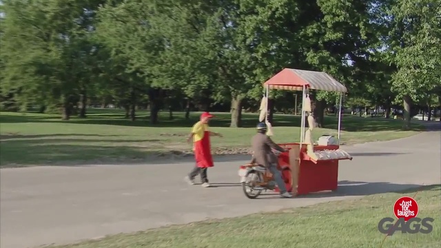 Motorbike Crashes Into Cart