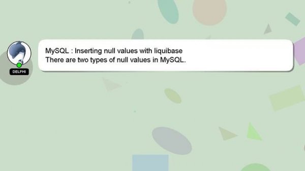 MySQL : Inserting null values with liquibase