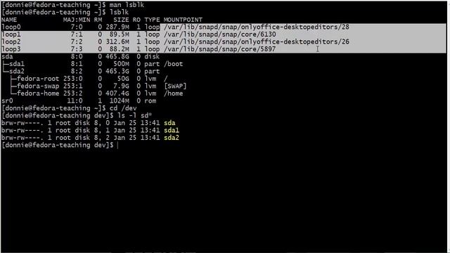 View Block Device Info with lsblk смотреть онлайн