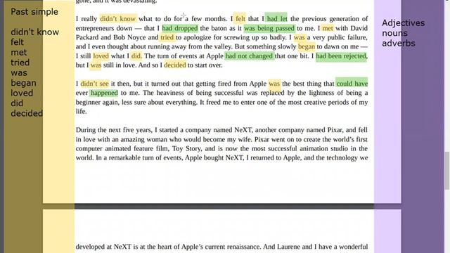 Past Simple Exercises - Steve Jobs' Speech - 5 смотреть онлайн