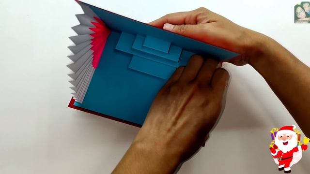 DIY 3D Christmas Pop Up Card#การ์ดป๊อปอัพคริสต์มาส#แม่เนย น้องพอสDIY