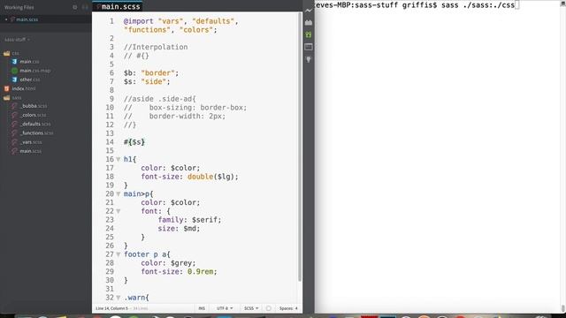 Learn SASS - Interpolation смотреть онлайн