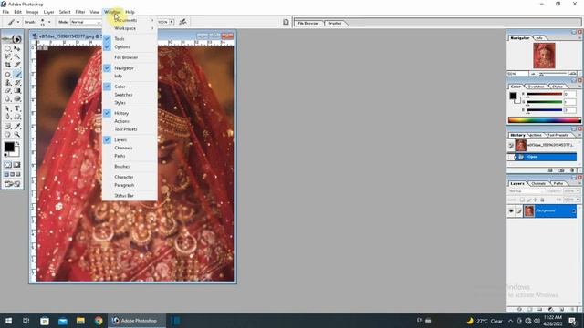 window menu in photoshop 7.0 | Adobe Photoshop | Harsh Graphics смотреть онлайн