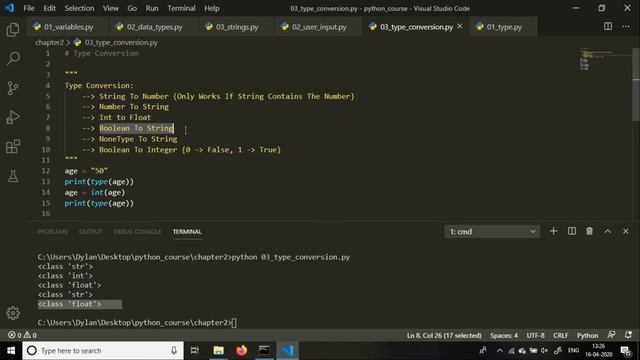 #7 Type Conversion | Python For Beginners | Hindi смотреть онлайн