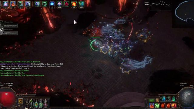 Kill Awaken sirus-9 With Carrion Golem - Path of Exile 3.15 смотреть онлайн