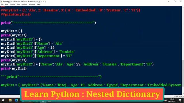 #37 : Learn Python | Dictionary In Python | Nested Dictionary смотреть онлайн
