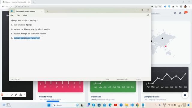 Django Free Responsive Material Admin Dashboard Template смотреть онлайн