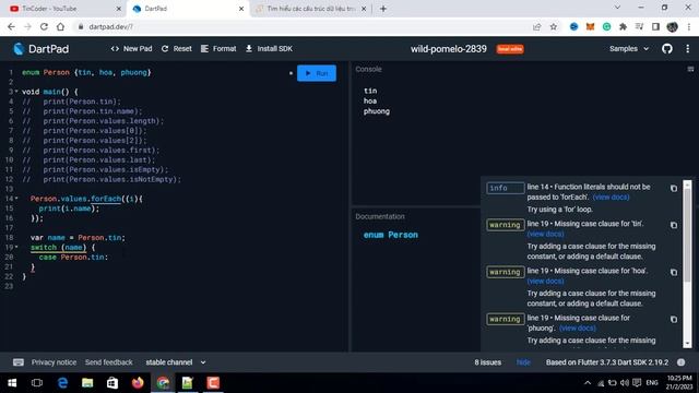 [Tự học Flutter - Bài 13] - Cấu trúc dữ liệu: Enum, Iterable trong ngôn ngữ Dart смотреть онлайн