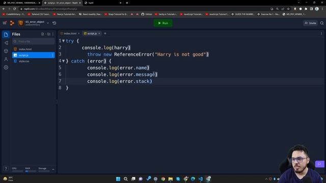 The Error Object & Custom Errors | JavaScript Tutorial in Hindi #61 смотреть онлайн