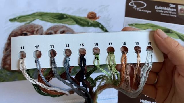 #379. Совята от Палитры. Все о процессе вышивания, готовая работа смотреть онлайн