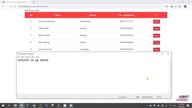 Tutorial Delete Dalam 1 File PHP смотреть онлайн