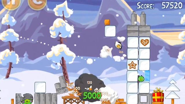 Level 1-3 Angry Birds Seasons 2012 Wreck The Halls Christmas  3 Stars Walkthrough