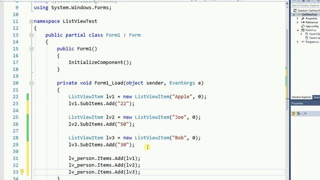 Visual Studio 2017 - Windows Forms -ListView add items and read selected смотреть онлайн