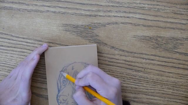 Black Dog (Labrador) Linoleum Block Carving And Printing - Stamp