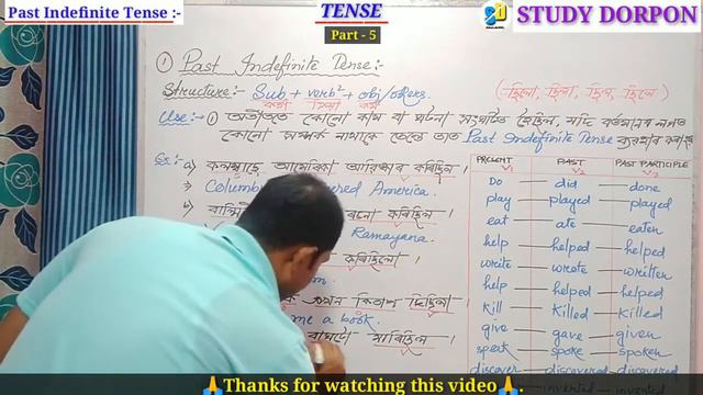 Past Indefinite Tense || Simple Past Tense || Usage with examples in Assamese || STUDY DORPON смотреть онлайн