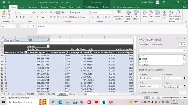 XYZ Ads Airing Report Analysis смотреть онлайн