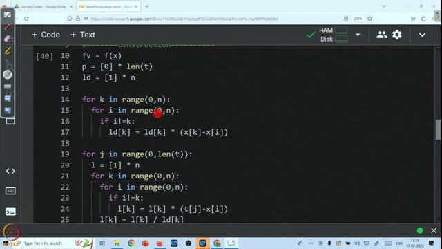 Week 9 : Lecture 43 : Polynomial Interpolation: Implementation of Lagrange Form as Python Code смотреть онлайн
