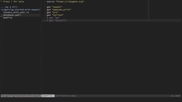 Getting Started With Sequel: Installing and Connecting to a Database смотреть онлайн