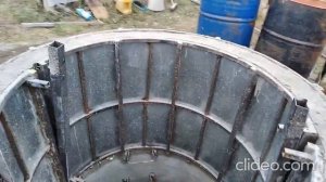 Самодельная форма для отливки бетонных колец - разборка