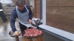 Самый лучший рубленный фарш для люля-кебаба с помощью гиймякешей!