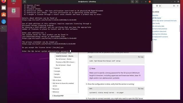 Ubuntu系统上安装MSSQLSERVER смотреть онлайн
