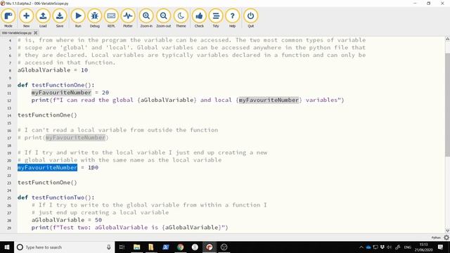 Techcamp.ie - Variable Scope in Python смотреть онлайн
