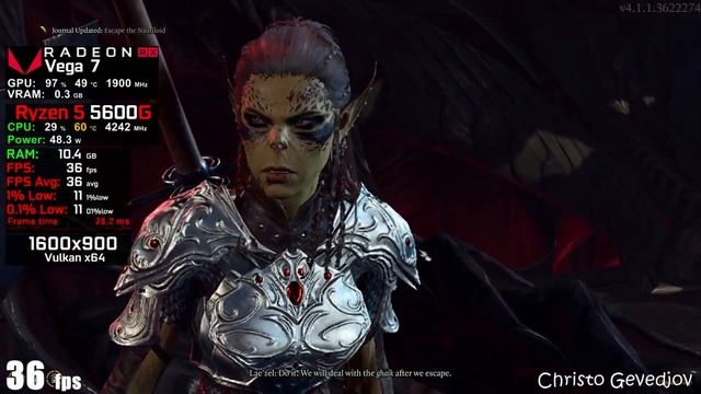 Baldur's Gate 3 - Ryzen 5 5600G Vega 7 & 16GB RAM смотреть онлайн