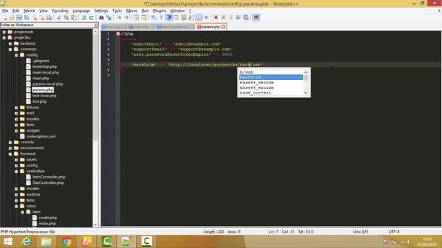 Displaying Data and Custom Search Yii Framework 2.0 смотреть онлайн