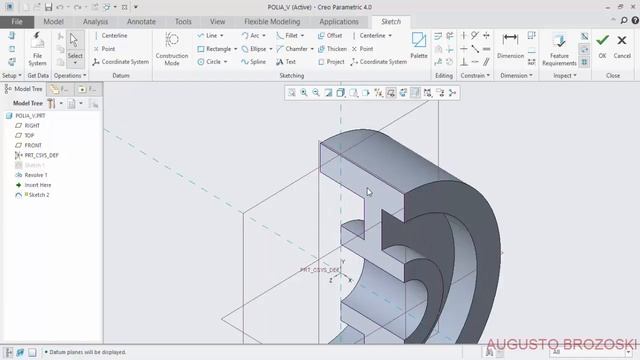 Creo Parametric V Pulley Polia V смотреть онлайн