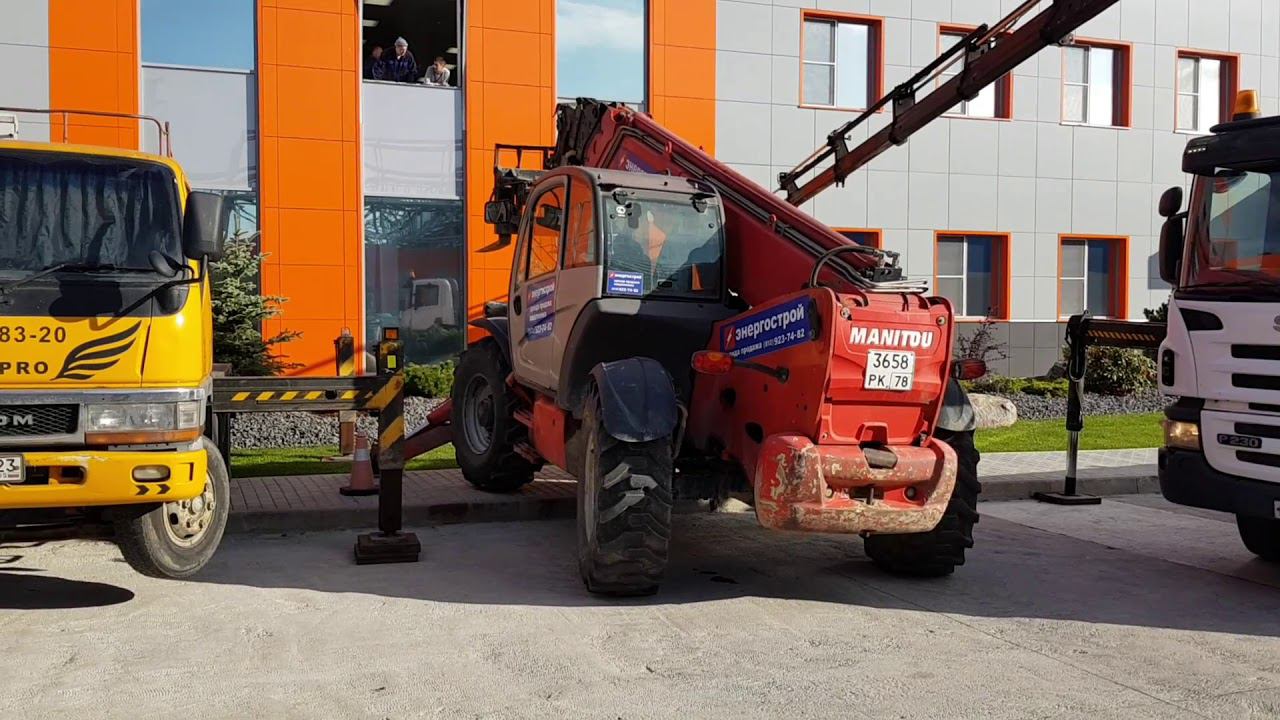 Манипулятор,вакуумный захват,автовышка и телескопический погрузчик в работе.Спецтехника смотреть онлайн