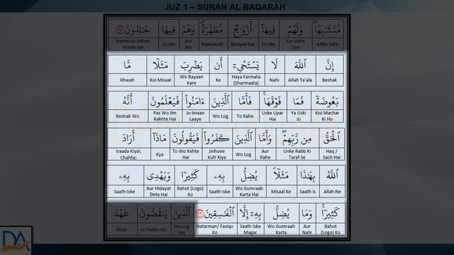 JUZ 1# 14 Ayah 26 смотреть онлайн