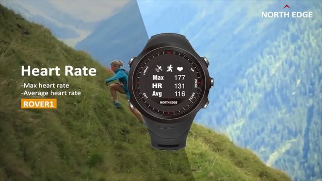 NORTH EDGE watch with GPS altimeter compass barometer heart rate monitor for Running mountaineering смотреть онлайн