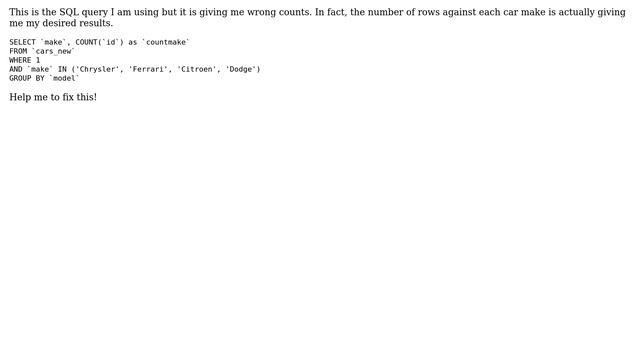 Databases: MySQL - Get counts of `car models` by `car make` (2 Solutions!!) смотреть онлайн