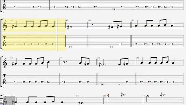 Как играть соло «Лирика» гр. «Сектор газа» - медленно - 80bpm