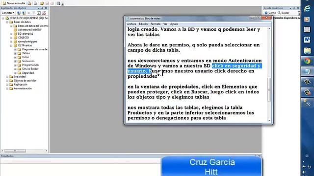 creacion usuario y permisos en SQL Server 2008 смотреть онлайн