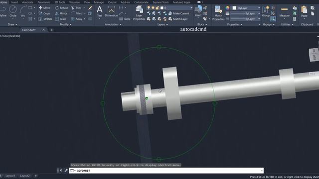 AutoCAD 3D Modeling 8 Cam shaft By (ⓐⓤⓣⓞⓒⓐⓓⓒⓜⓓ) ✅ смотреть онлайн