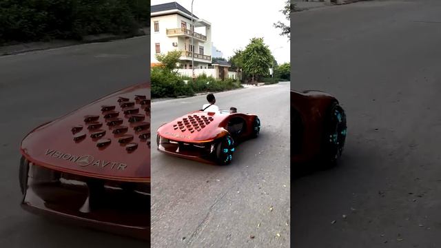 A fully drivable wooden Mercedes Vision AVTR ?? смотреть онлайн