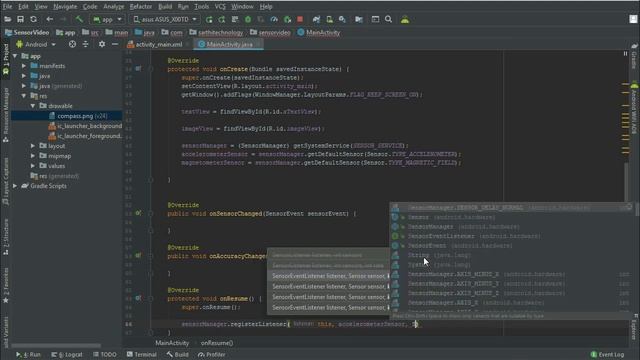 #14 Create Compass application : Android Sensor Programming Tutorial смотреть онлайн