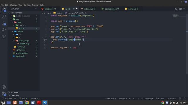 Inicializando proyecto de sitio web con EXPRESS y PUG смотреть онлайн