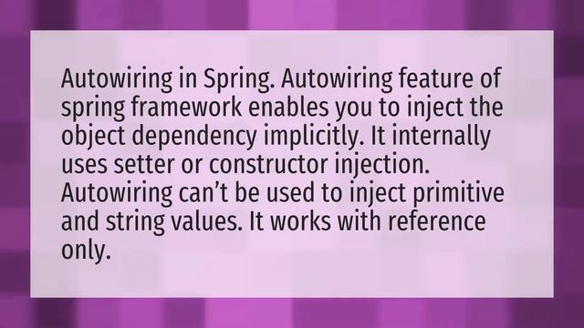 What is @autowired in spring? смотреть онлайн