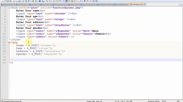 Function With Argument By User Input Method in PHP смотреть онлайн