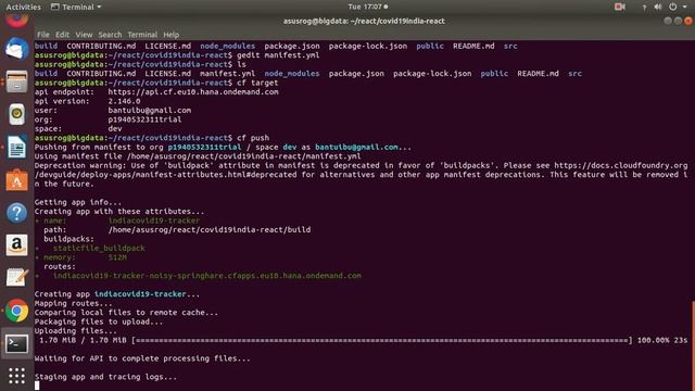 Deploy React apps ** COVID19 India ** to SAP Cloud Platform смотреть онлайн