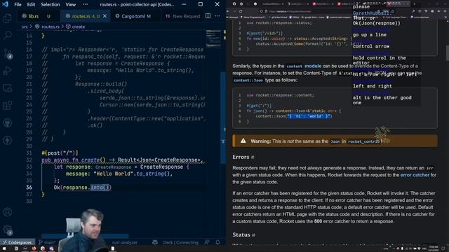 Returning JSON and errors in Rocket.rs смотреть онлайн