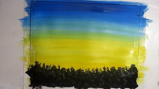 Рисуем Закат ГУАШЬЮ! смотреть онлайн