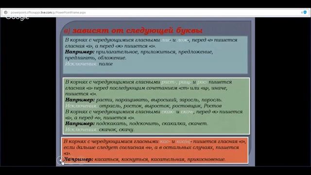 Русский язык 11 класс 22 неделя Чередование гласных в корнях слов смотреть онлайн