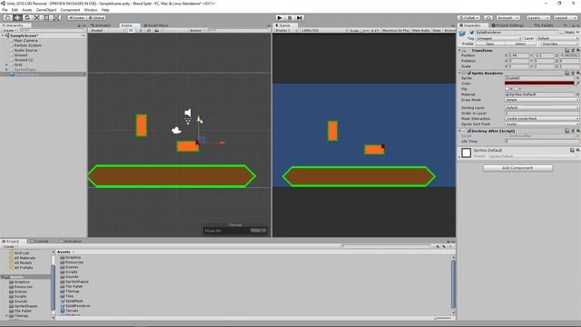 Unity3D - Blood Spatter Effect with Sprites, Tilemaps, and Sprite Shapes смотреть онлайн
